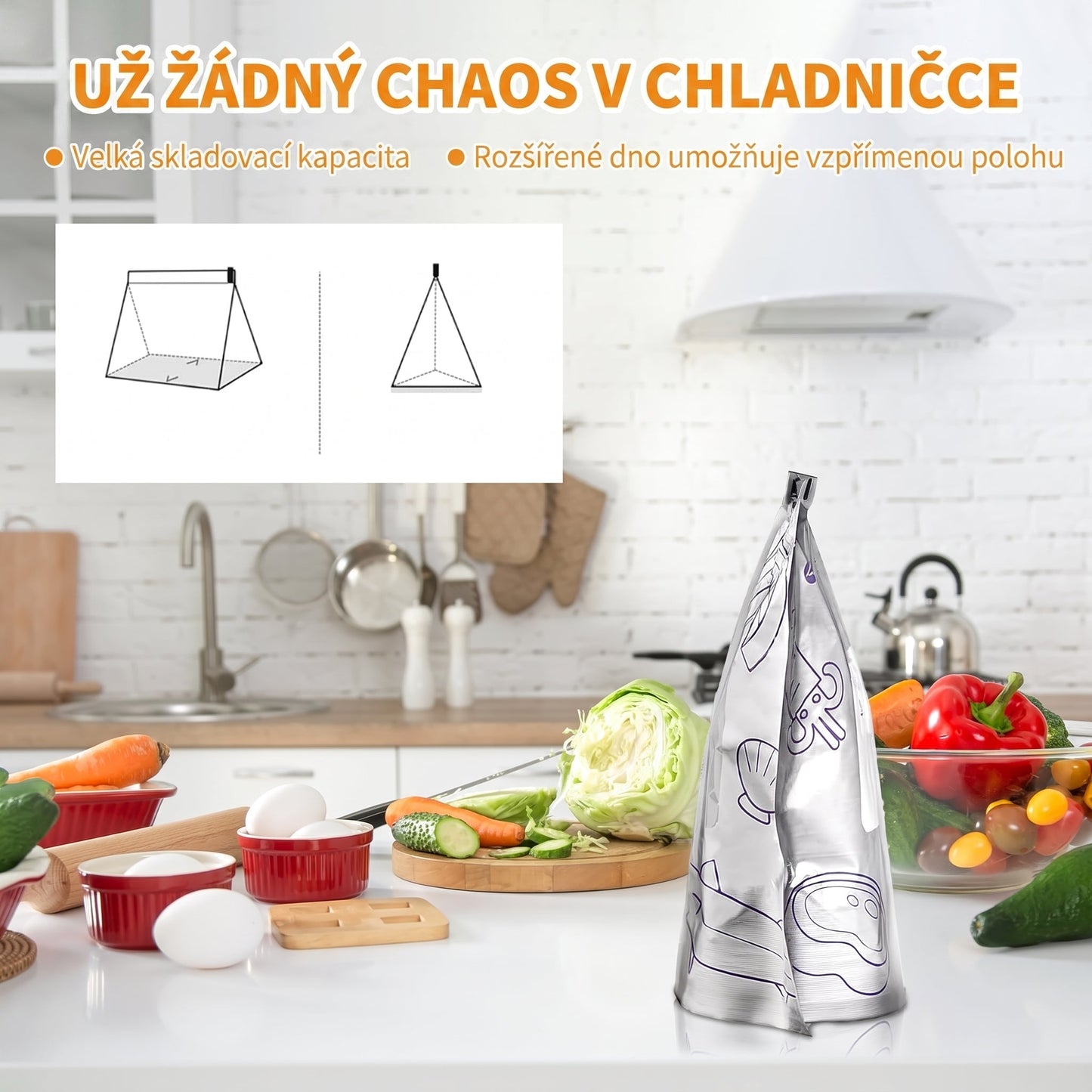 PKNEW® 🥬 Chytré pratelné hliníkové úložné sáčky (3 velikosti) 🍇 — S robustním zipem a snadno označitelným povrchem pro organizované skladování v lednici, mrazáku a spíži ♻️