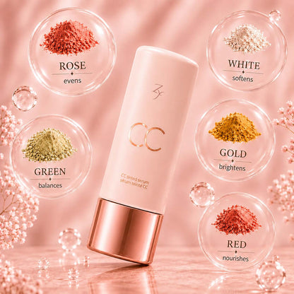 Zyffyz Summer Skin Essentials Set — CC Serum + Solid SPF 30 Sunscreen Brush
