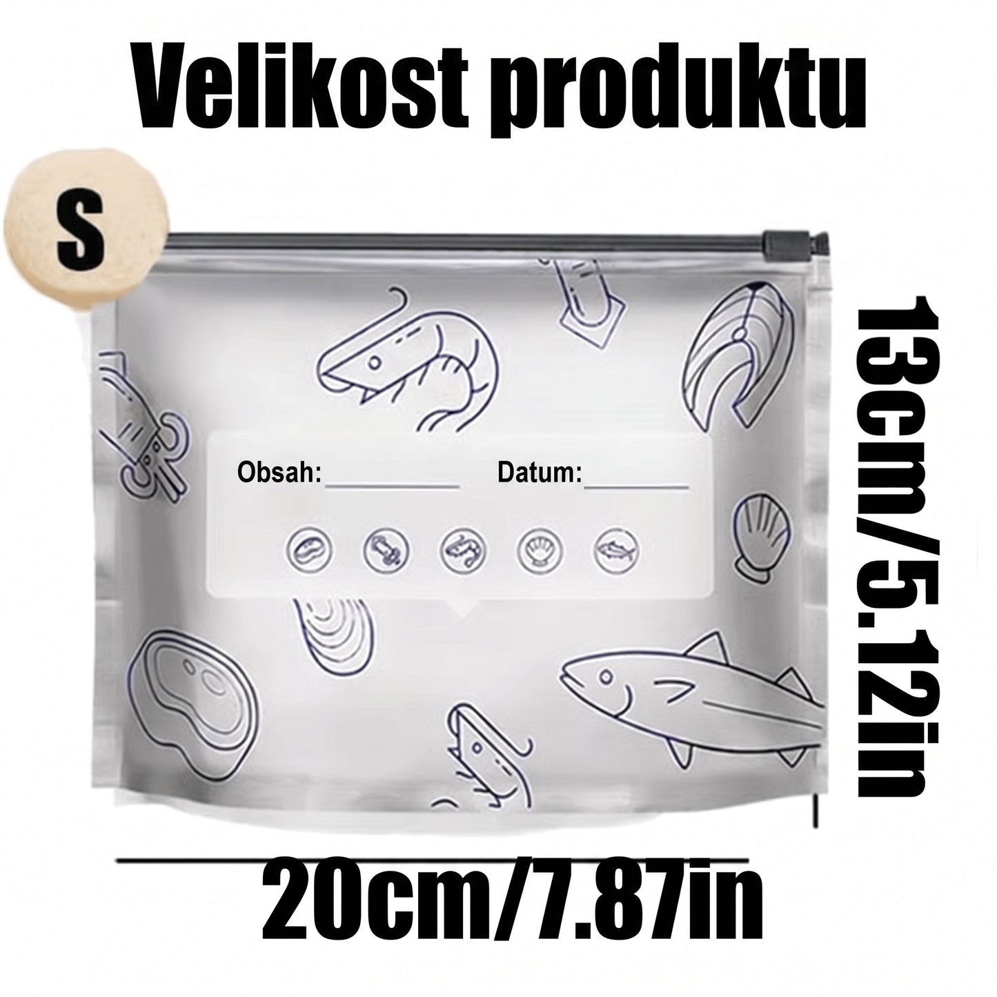 PKNEW® 🥬 Chytré pratelné hliníkové úložné sáčky (3 velikosti) 🍇 — S robustním zipem a snadno označitelným povrchem pro organizované skladování v lednici, mrazáku a spíži ♻️
