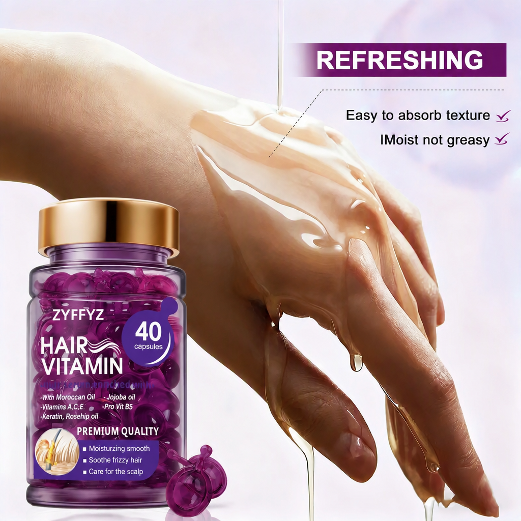 Zyffyz Hair Vitamin Serum Capsules ,  Frizz-Free Hair