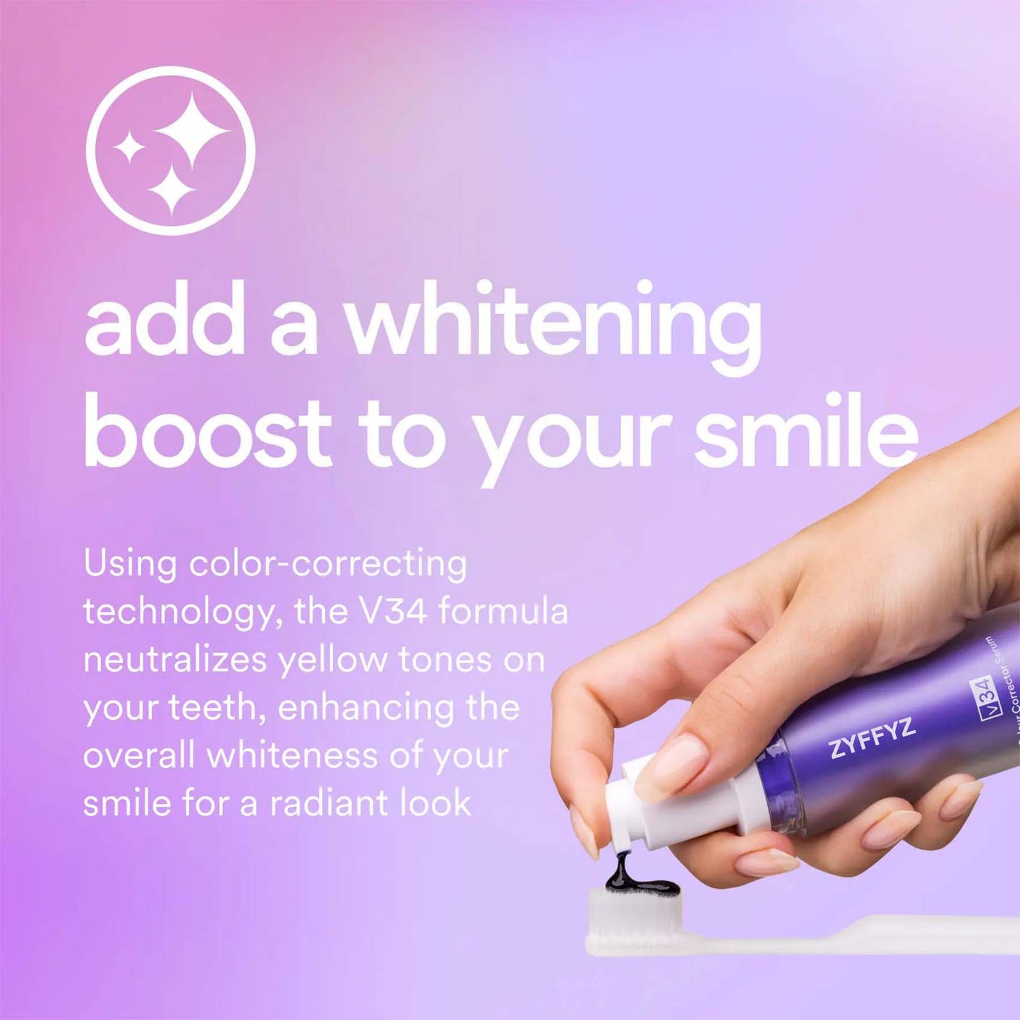 Tooth Stain Concealer, Temporary Brightening Booster, Purple Toothpaste, Colour Correcting