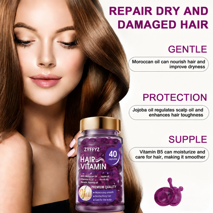 Zyffyz Hair Vitamin Serum Capsules ,  Frizz-Free Hair